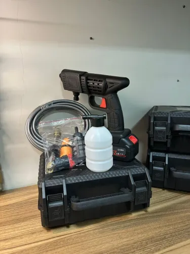 Lavadora de Alta Pressão Portátil 48V Sem Fio + 2 Baterias Recarregáveis