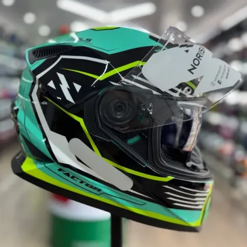 Capacete Norisk FF302 Soul Control Factor Black Yellow. 12X CARTÃO OU 6X CREDIARIO
