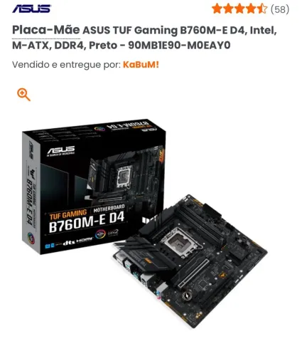 PLACA MÃE ASUS B760M-E D4