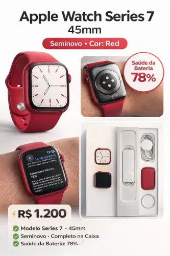 Apple Watch 7 45mm Vermelho