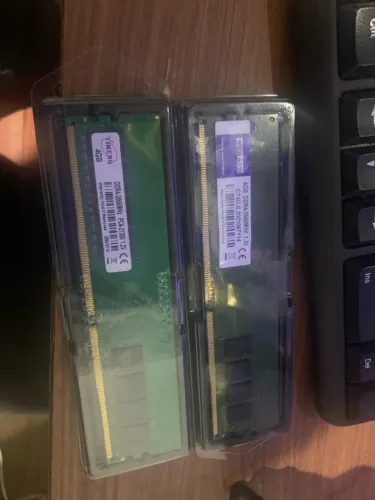 KIT MEMORIA RAM 4GB+4GB= 8GB TOTAL DDR4 2666MHZ DIMM (SEMI-NOVO) (FUNCIONANDO)