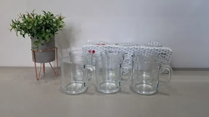Jogo De 3 Canecas De Café Chá 250ml Caneca De Vidro Lisa