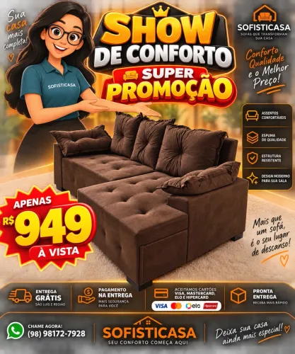Sofá novos em promoção