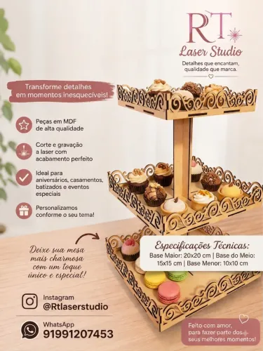 Torre Porta-Doces em MDF
