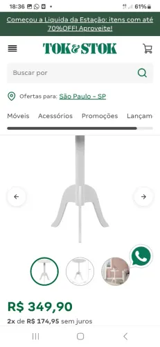 Mesa de canto Tok & Stok