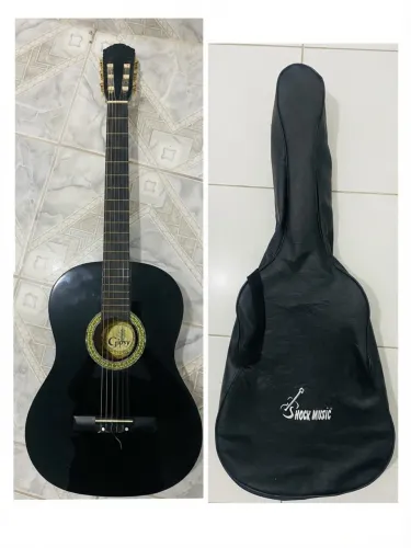 Violão preto Gipsy + capa preta (pouco uso)