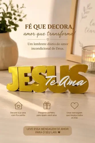 Placa decorativa - Jesus te ama