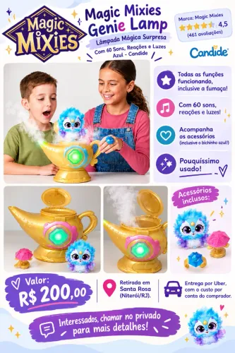 Magic Mixies Genie Lamp - Lâmpada Mágica Surpresa Com