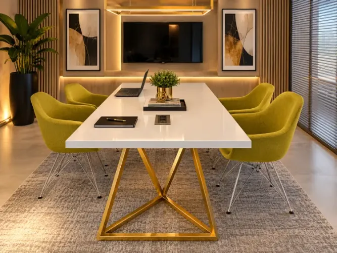Mesa Santoro Isósceles Gold Delluxe.L174cm x P70cm x A74