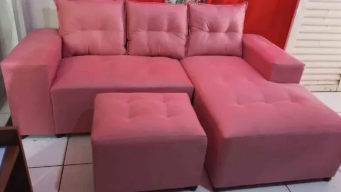 Sofá de canto com chaise novo 799.99 entrego grátis 