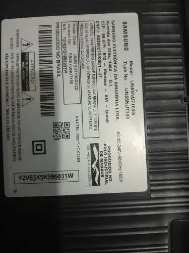 Vendo uma TV Samsung 55pol não liga