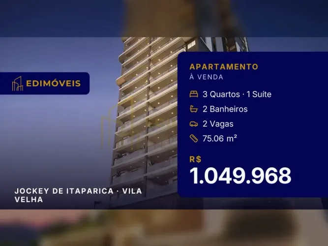 Apartamento 3 quartos no Jockey de Itaparica, conforto e segurança para sua família