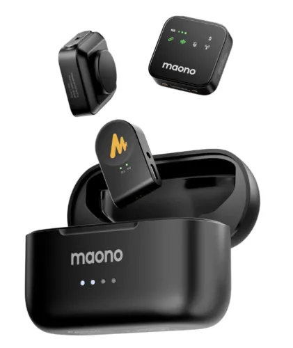 Microfone Lapela Maono T1 Plus Wm621 Kit Câmera Completo