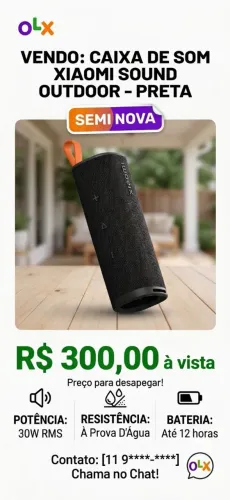 Caixa de Som Xiaomi Sound Outdoor 30W