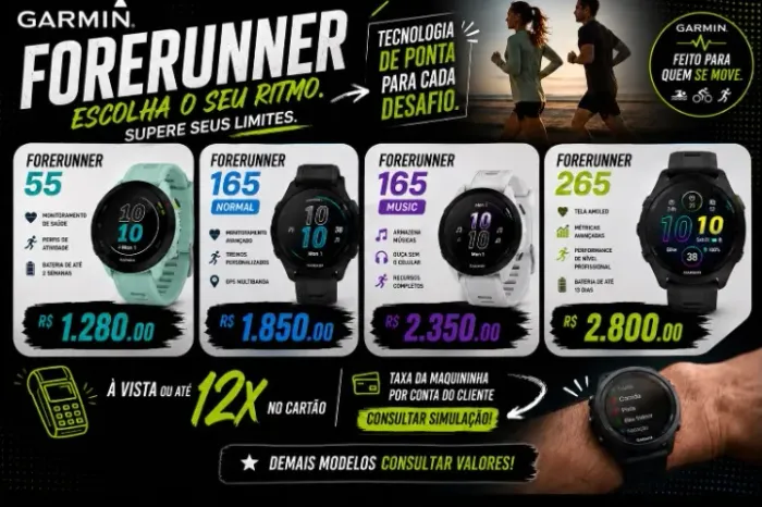 GARMIN FORERUNNER 55 (NOVO, LACRADO)