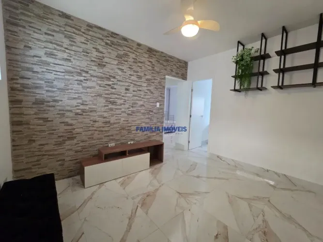 Apartamento à venda vista mar 2 quartos 1 vaga Pompéia Santos/SP