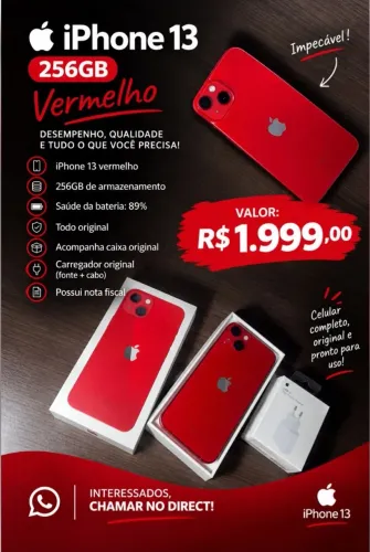 iPhone 13 256gb impecável