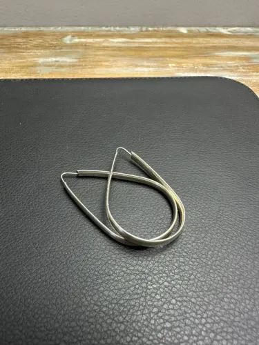  Brinco de Prata 925 Oval, 5cm, 5g
