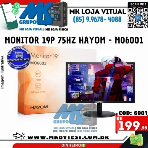 Monitor Gamer 19p 75hz Hayom - M06001