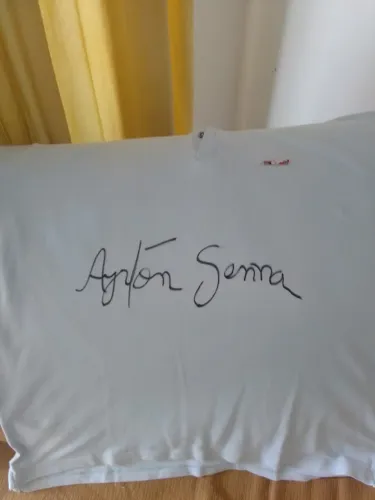 Camisa Ayrton Senna Autografada Item Exclusivo Colecão