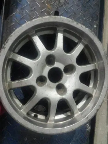 Roda aro 14 Binno stock car prata tala 7 com borda Ford fiesta 4X108 jogo