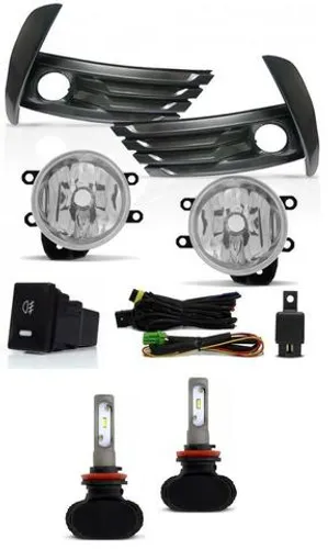 Kit Farol Milha Corolla Grafite 2018 2019 + Xenon Ultra Led