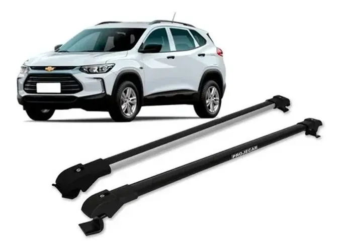 Rack Travessa de Teto Chevrolet Tracker 2020 - Slim Preto - Projecar
