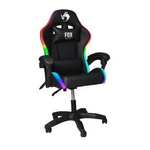 Cadeira Gamer Fox Racer Nordic, Até 125KG, RGB, Encostos Ajustável, Preto