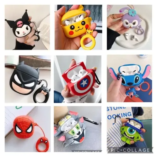 Kit Fone + Case Personagem Desenho - Novo