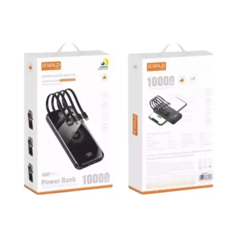 CARREGADOR PORTATIL POWER BANK 10.000 MAHINDUÇÃO AGOLD BTE-17 