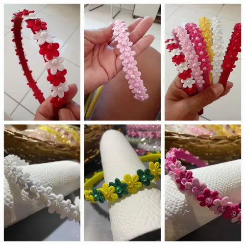 tiaras de cabelo com flores para meninas e mulheres adultas