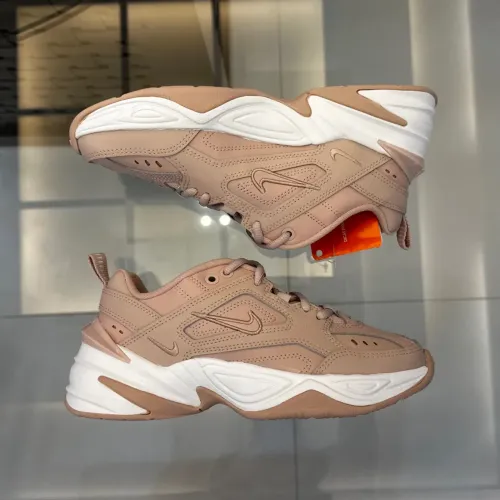 Tênis Nike M2k Tekno Bege/Rosa Original