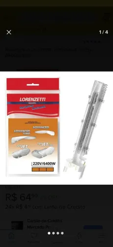 Resistencia NOVA para chuveiro 220v 6400w