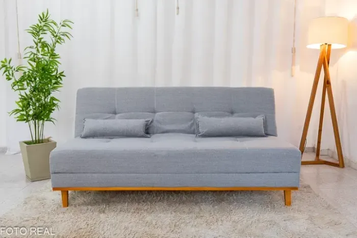Sofá Cama Madrid 1.80m Molas Bonnel Linho -  Pronta Entrega!