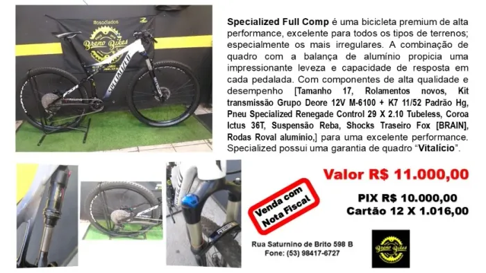 Specialized Full Comp - Potência, leveza e performance em uma só bike!