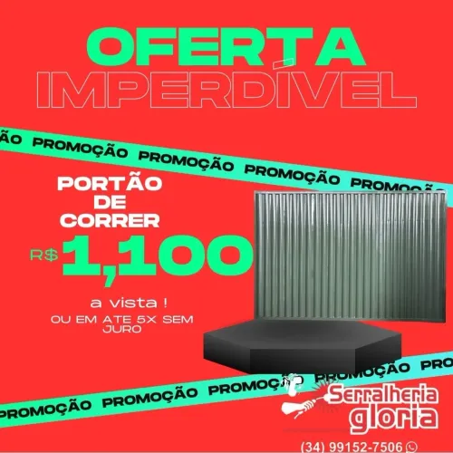 Portão de Correr em Aço - Oferta Imperdível!