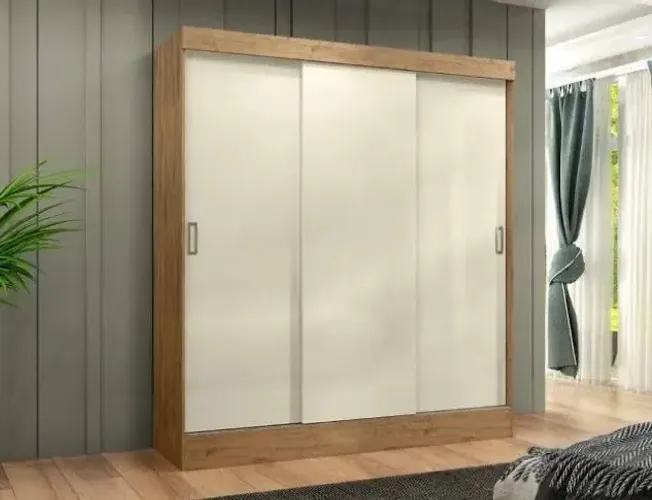 Guarda Roupa Casal Porta de correr Off white