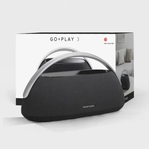 CAIXA LACRADA - Caixa De Som Harman Kardon Go + Play 3 / 160w RMS / 8h Bateria - Preto