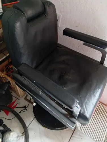 Cadeira de barbeiro ferrante hidráulica e reclinável 