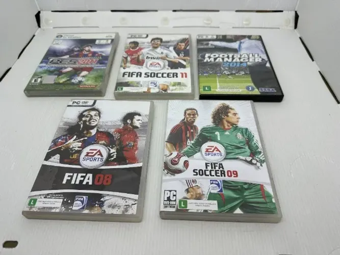 Lote Jogos Pc Windows Futebol Fifa Soccer + Pes + Manager (Usado)