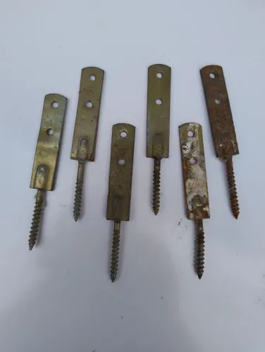 6 Suportes de Metal para Prateleira de Madeira ou Trilho Antigo de Cortina