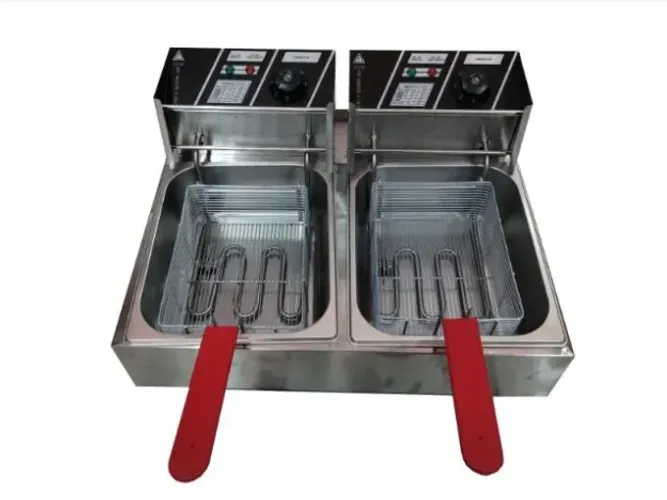 Fritadeira Elétrica 2 Cubas 10 Litros 6000w 220v Stevan Metal