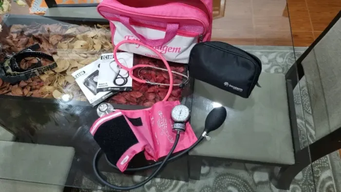 Conjunto (aferir pressão arterial) Incoterm, Bolsa Rosa