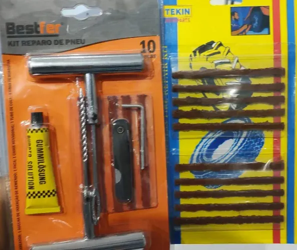 Kit reparado de pneu com remendo 
