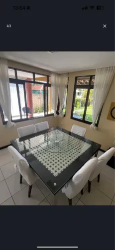 MESA DE VIDRO + JOGO DE CADEIRAS