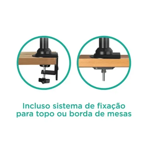 Suporte de Mesa para Monitor de 17 a 35 pistão a Gás e Cabo Hdmi Elg F98hdmi Novo