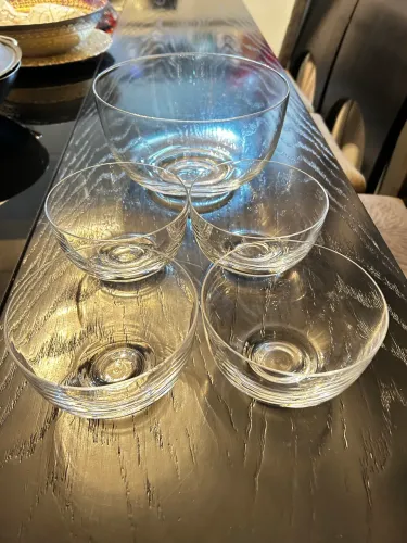 Conjunto bowl cristal saladas