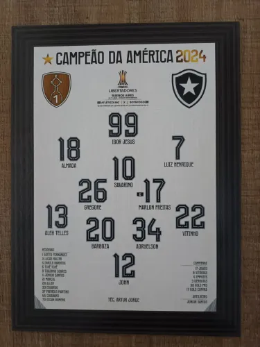 Quadro Decorativo Campeão da América 2024