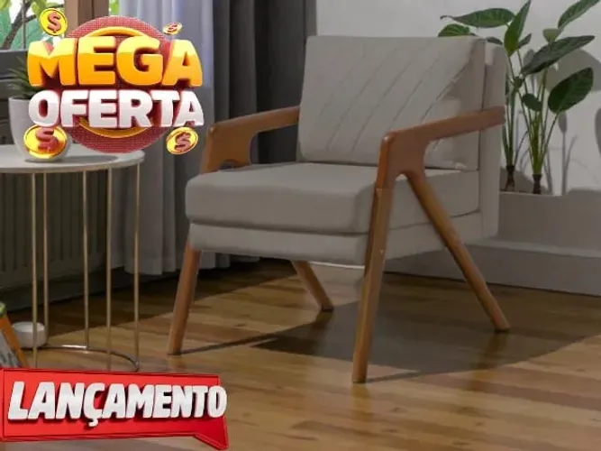 Poltrona em Madeira de Tauari SUPER OFERTA (ENTRE EM CONTATO)