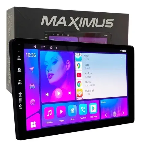 Central Multimidia Android 4+64gb Carplay Gps Com Tv Digital